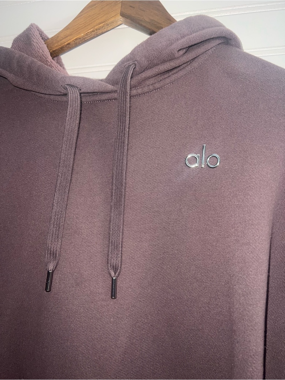 Alo Yoga Raisinette Accolade Hoodie - Rare Discontinued Color Cotton Sweatshirt - Picture 2 of 7